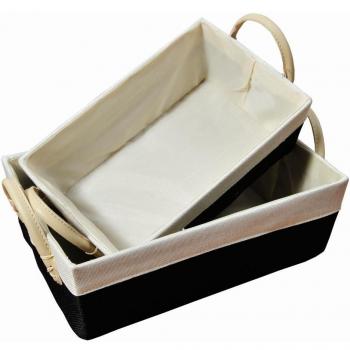 Kesper – Cesta, Tela, Gris, 32 x 22 x 14,5 cm