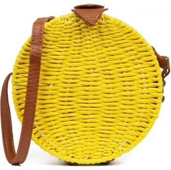 Bolso bandolera de paja y piel sintética PU Iria Quintana