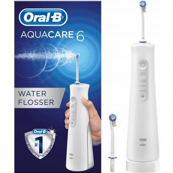 Hilo Dental Eléctrico Oral-B Aquacare 6 Pro-Expert con Tecnología Oxyjet y 6 Modos de Limpieza - Blanco