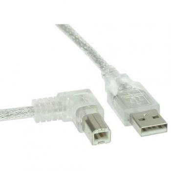 Cable USB 2.0 1m AM/BM Transparente (USB A Macho, USB B Macho, 480 Mbit/s)