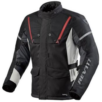REV'IT! Chaqueta de Moto Horizon 3 H2O Negra y Roja, textil, impermeable, talla 3XL