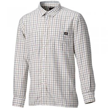 Dickies Mens Granger Long Sleeved Check Shirt Khaki AG7501