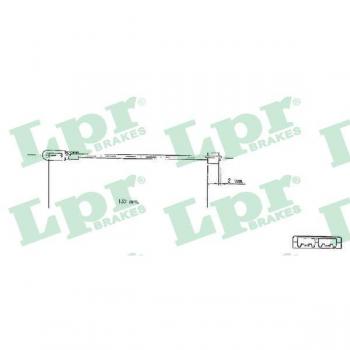 Cable de Freno de Mano LPR C0578B para OPEL