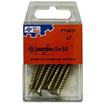 PROFER TOP - Tirafondo C/Plan Pozi Bic C/7 Profer Top 5X50 Mm