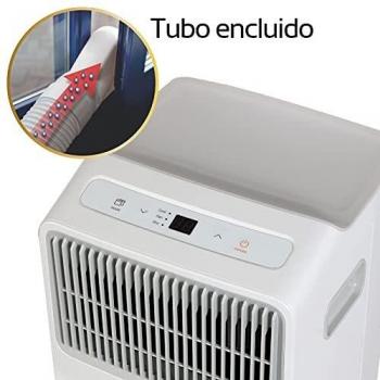 Aire Acondicionado portátil, TP 3020 Tectro, 2-en-1: Aire Acondicionado y deshumidificador, 7000 Btu, Control Remoto, 2 velocidades
