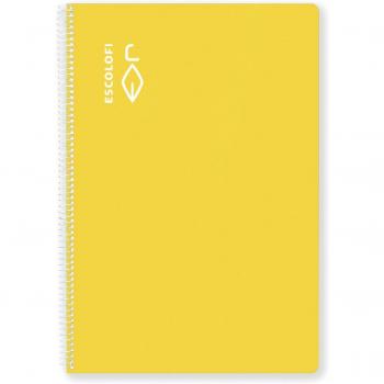 Cuaderno Espiral A4 80 hojas 70 gramos Liso Tapa Dura Amarillo
