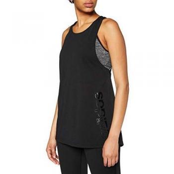 adidas W D2m Brand Tk Camiseta sin Mangas, Mujer, Black/Black, XL