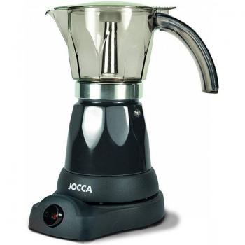 Cafetera Italiana Eléctrica Jocca 5449N Capacidad 6 Tazas Jarra Transparente Sin Cables 480W 220-240V Color Negro