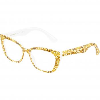 Dolce & Gabbana DX3357 Kids Yellow Transparent Cat Eye Eyeglasses 49mm