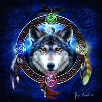Puzzle SunsOut - Brigid Ashwood: Guía Celta del Lobo, 1000 Piezas