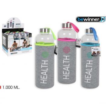 BEWINNER - BOTELLA AGUA VIDRIO FUNDA HEALTH 1000M BEWINNE
