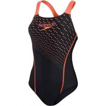 Bañador de natación Speedo Medley Logo Medalist 1PC mujer negro