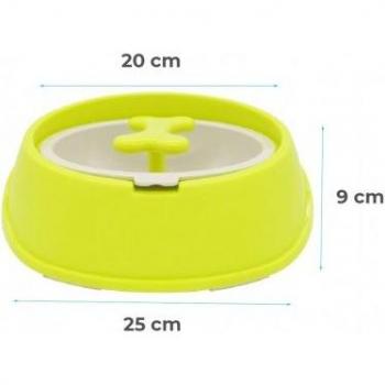Cuenco original para perros gatos anti-asfixia y mejor digestión 20cm Verde