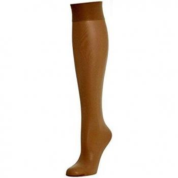 Satin Touch 20 DEN Knee-Highs for Women in Beige, Size S