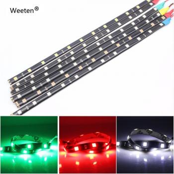 Tira de luces LED flexible 12V impermeable para coche, luz de circulación diurna, interior y exterior, 2 uds./1 ud