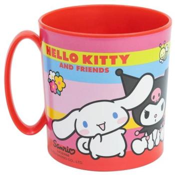 Taza Micro Hello Kitty y Amigos de 390 ml, apta para microondas, plástico