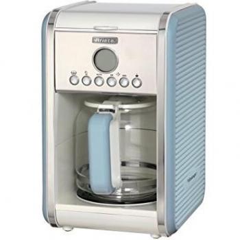 Ariete 1342 Cafetera de goteo vintage, 2000 W, 2.1 litros, Acero Inoxidable, Azul
