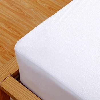 Guiffly Funda Colchon 180x200cm Funda Protector de Colchón Impermeable con Superficie de Felpa de Algodón Funda de Colchón Suave y Transpirable Lavable a Máquina - Blanco