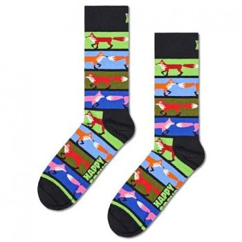 Calcetines de Zorro Multicolor Unisex con Rayas - Talla 41/46