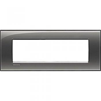 Placa Cuadrada 7 Módulos Livinglight Color Fumo de Londres LNA4807KF - Bticino