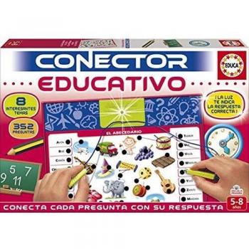 Educa - Educativo Juego Connector para niños y niñas a partir de 5 años , 8 temas nuevos con más de 240 preguntas para poner observación y razonamiento a trabajar , Con voz y sonido