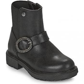 Botines Negros Gioseppo LONTZEN para Niña - Con Elásticos, Hebilla y Detalle de Strass - Planta Acolchada, Forro Transpirable y Suela de Caucho con Cremallera Interior