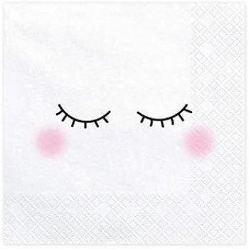 Partydeco - Paquete de 20 servilletas de papel estampadas con unicornio que durmiendo, color, SP33-70