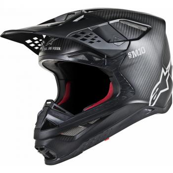 Alpinestars Casco de Cross Supertech S-M10 Flood 2024 - Plateado-Negro-Rojo (XL)