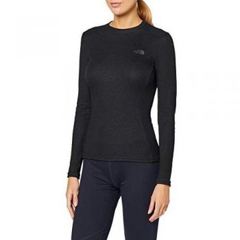 The North Face W Easy L/S Crew Neck TNF Black Baselayer, Mujer, XS