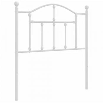 Cabecero de metal blanco de 80 cm