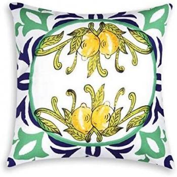 Excelsa Amalfi - Cojín Decorativo, Relleno Incluido, Funda de algodón, Multicolor, 1 Unidad