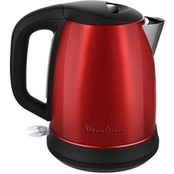Bouilloire eléctrica Moulinex Subito Select 1,7L 2400W Acero Inoxidable y Rojo con Base 360° y Filtro Anti-Cal