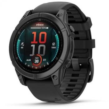 Garmin fēnix E - Reloj Smartwatch Multideporte de Alto Rendimiento 47mm con Pantalla táctil AMOLED, Frecuencia cardíaca, GPS, Mapas y hasta 10 días de autonomía en Acero Gris