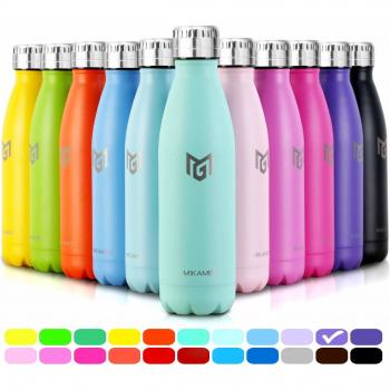MIKAMEE Botella de Agua Acero Inoxidable 350/500/650/750ml | Aislamiento de Vacío de Doble Pared airBottle | sin bpa Botella termica | Mantiene 24h frías/12h Calientes | para Niños, Deporte, Oficina