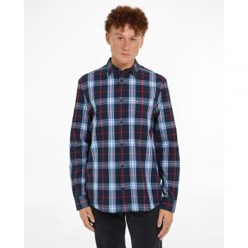 Tommy Jeans Men's Long Sleeve Checkered Shirt - Regular Fit, Multicolor, Size L