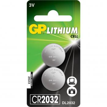 GP Lithium Coin Cell CR2032 Dual Pack Batteries