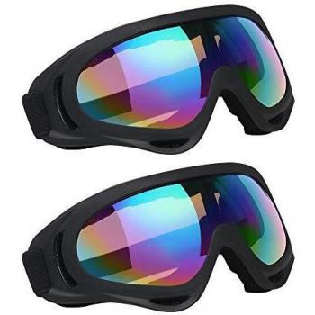 Vicloon Gafas de Nieve a Prueba de Viento UV400 Ciclismo Moto Snowmobile Ski Goggles Eyewear Deportes Gafas de Seguridad de Protección 2pcs