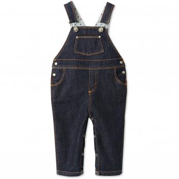 Petit Bateau - Mono de manga larga para bebé, color jean, talla 9 meses