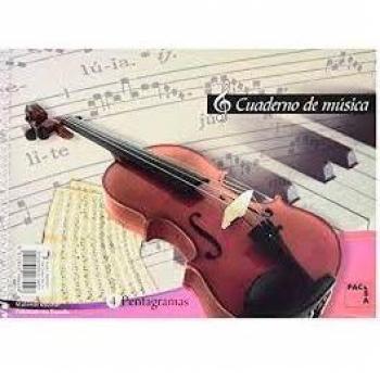 Pacsa cuaderno música 20 hojas 4 pentagramas tapas cartón 4º 80gr -20u-
