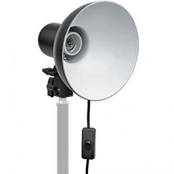 Bresser Estudio Fotográfico mm de 04 lámpara Plana con Reflector para 1 Bombilla de luz de día Negro