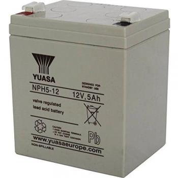 Batería de Plomo Yuasa NPH5-12 VRLA 12V 5Ah con Conectores Faston 250 - 6,3mm