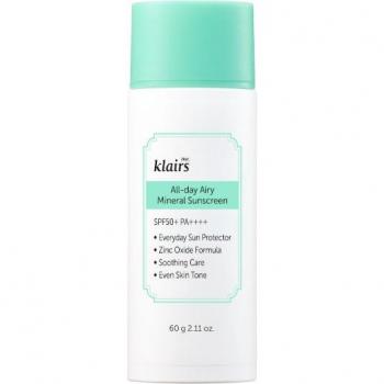 Dear, Klairs - All-day Airy Mineral Sunscreen SPF50+ PA++++ - 60g (Jumbo Size)