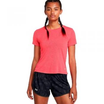 Camiseta de Entrenamiento de Manga Corta para Mujer Under Armour Launch Camo Roja (L)