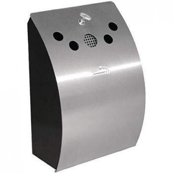 Cenicero de pared de acero inoxidable cerrable 245 x 142 x 352 mm - Bolero