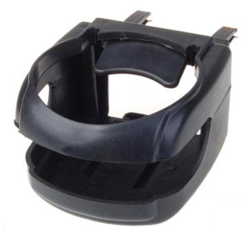 Soporte Porta Botella Vaso Taza De Bebida Con Clip Negro Plastico Para Coche