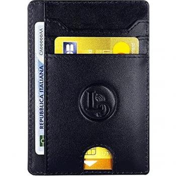 Tarjetero Hombre - Cartera RFID/NFC Bloqueador - Carteras Pequeña - Billetero De Piel - Cartera Slim - Monedero Elegante Y Conveniente - Mini Billetera 7 Ranura - Sobrio Wallet - Regalos Hombre Mujer
