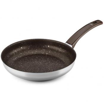 Sartén ALZA Petrea de 26 cm en Acero Inoxidable con Antiadherente de 4 Capas, Apta para Inducción y Lavavajillas