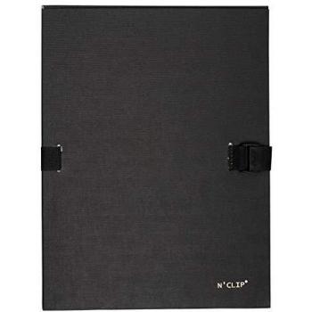 Exacompta 21501E - Carpeta con lomo extensible y una solapa, Negro