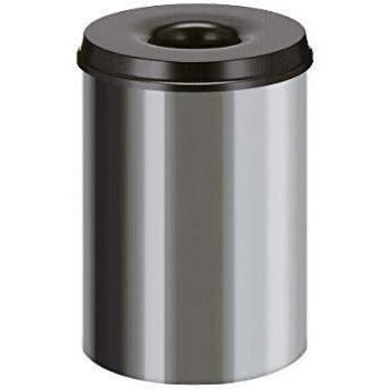 Papelera de Seguridad de Acero Inoxidable 30L, Autapagable - Certeo Kaiserkraft