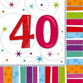 amscan 991415 - Artículo de Fiesta, 40 años